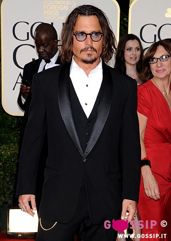 2011 Golden Globes Johnny Depp. 17/01/2011. Johnny Depp sul