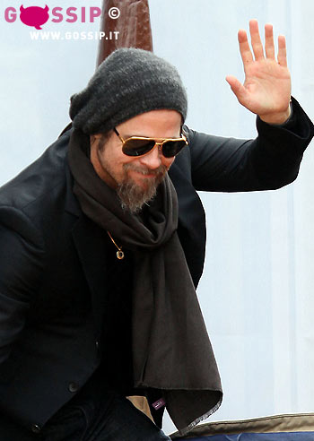 Brad e il figlio Pax, turisti a Venezia