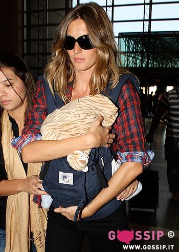 Prime foto di Gisele con il piccolo Benjamin