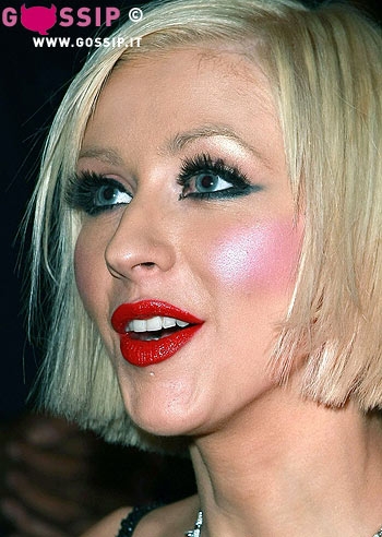 Christina Aguilera, note d'amore con il rossetto