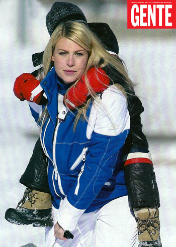 Barbara Berlusconi, mamma single sulla neve