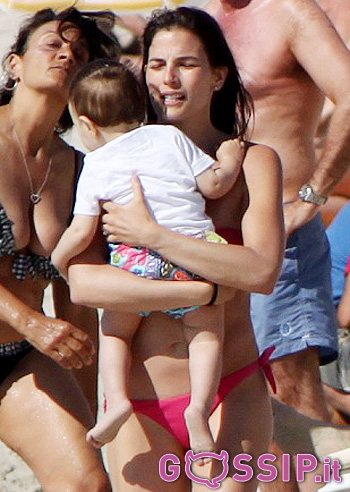 Edelfa Chiara Masciotta, vacanze con il figlio