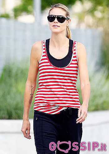 Heidi Klum, in forma con lo jogging