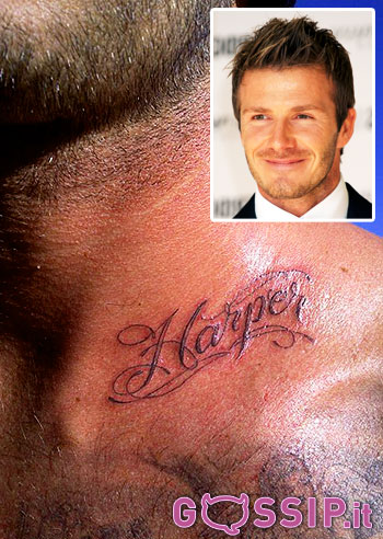 David Beckham: ecco il tattoo in onore di Harper