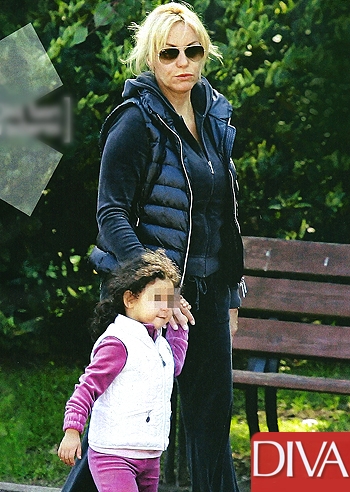 Antonella Clerici, al parco con Maelle