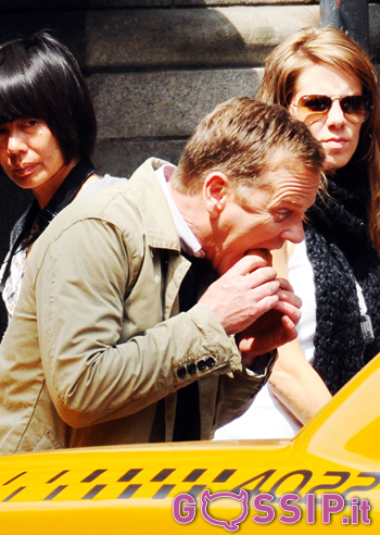 Kiefer affamato sul set: foto