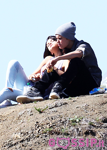 Justin e Selena, romantico pic nic