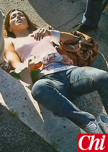 Belen e Stefano, le foto dell'incidente
