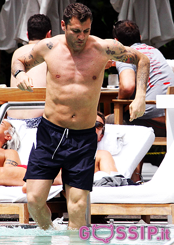 Christian Vieri, a Miami (ri)mostra il fisico