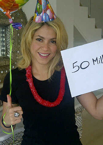 Shakira, 50 milioni di grazie per i fan