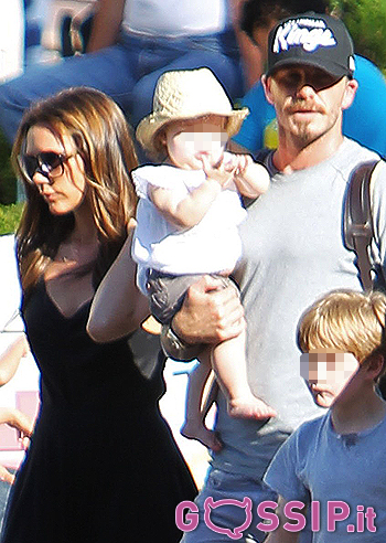 David Beckham a Disneyland con i figli