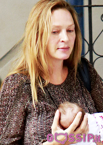 Uma Thurman struccata e stanca