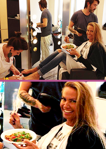 Federica Panicucci multitasking: foto