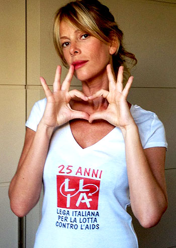 Alessia Marcuzzi, un cuore dedicato alla Lila