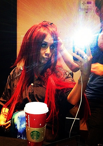 Capelli rosso fuoco per Snooki