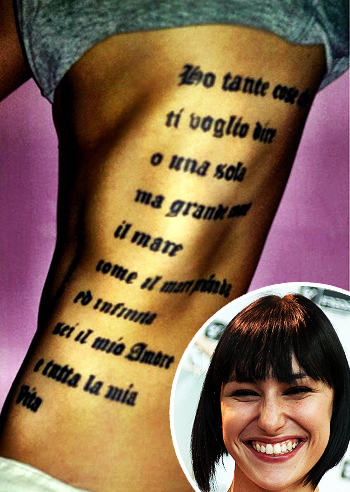 Giulia Pauselli, un tatuaggione