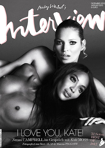 Kate e Naomi in topless sulla copertina di 'Interview'