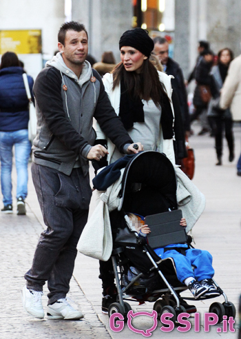 Antonio Cassano con Carolina e Christopher in centro