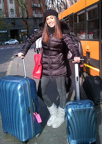 Federica Nargi in partenza