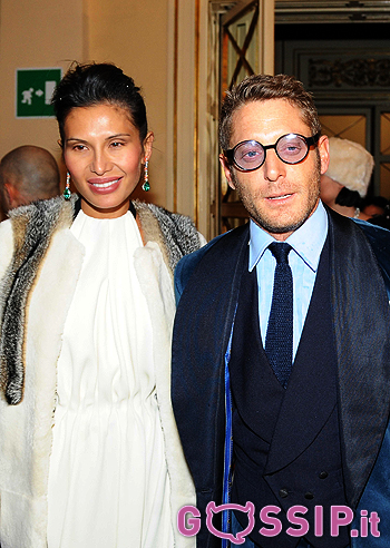 Lapo Elkann con Goga alla prima alla Scala