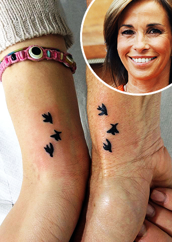 Cristina Parodi, tattoo uguale alla figlia