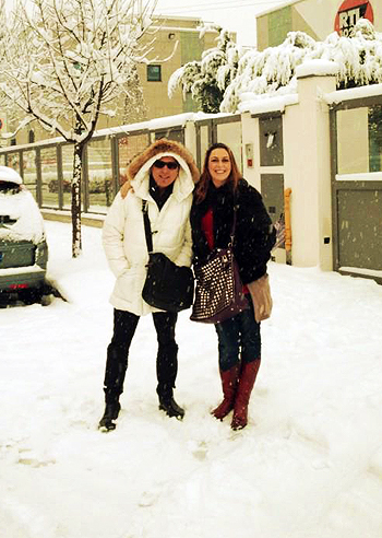 Sara Ventura, al lavoro tra la neve