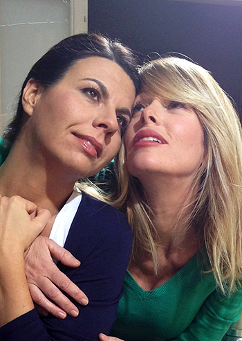 Geppi e Alessia, amiche di set