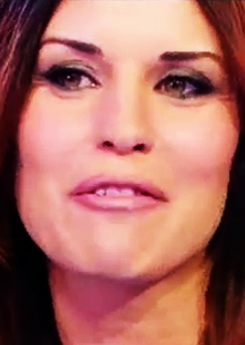 Antonella Mosetti con la figlia Asia in tv