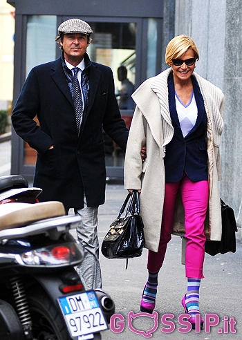 Simona Ventura a pranzo con Gerò a Milano