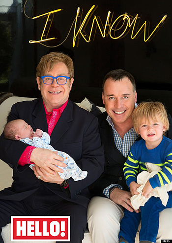 Elton e David presentano Elijah con Zachary: foto