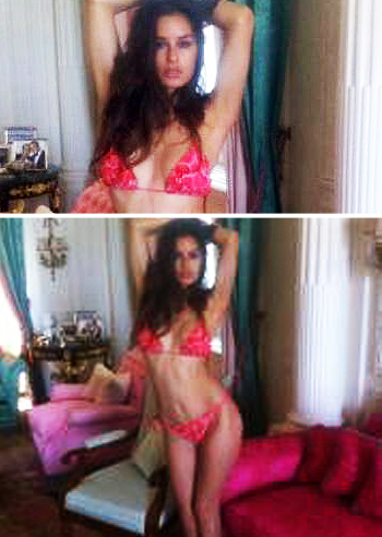 Katarina Knezevic in bikini ad Arcore