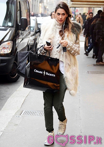 Melissa Satta, pelliccia eco