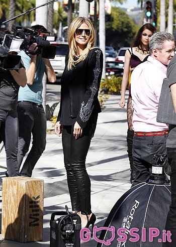 Heidi Klum sul set di “Germany’s next top model”