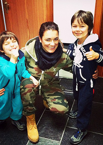 Alena Seredova con Louis Thomas e David Lee