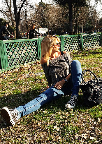 Maddy Corvaglia, relax al parco