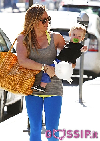 Hilary Duff dopo la palestra con Luca: foto