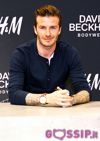 David Beckham presenta la sua linea di intimo a Berlino