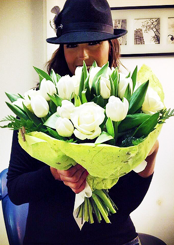 Fiori bianchi per Caterina Balivo