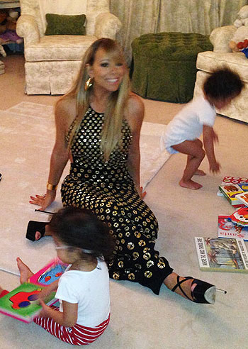 Mariah Carey mette a letto i gemellini