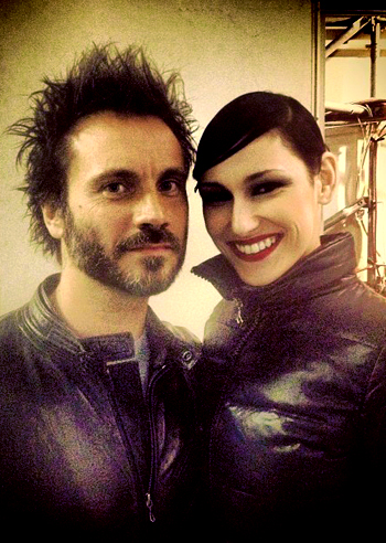 Giulia Pauselli in posa con Nek