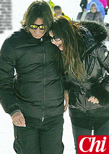 Alba Parietti e Cristiano De André, amici speciali sulla neve