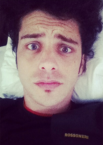 Andrea Montovoli, bello anche appena sveglio