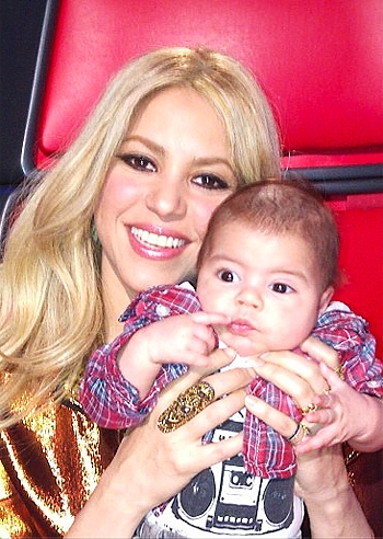 Shakira con Milan a 'The Voice'