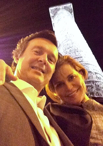 Simona Ventura a Parigi con Gerò