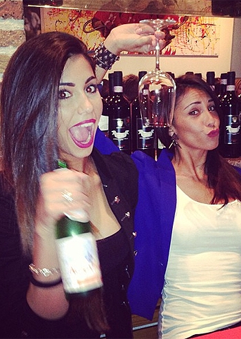 Federica Nargi, con gli amici da Pino