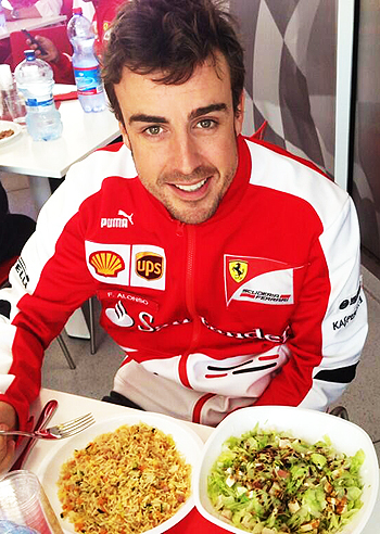 Fernando Alonso, pranzo sano e veloce prima delle prove
