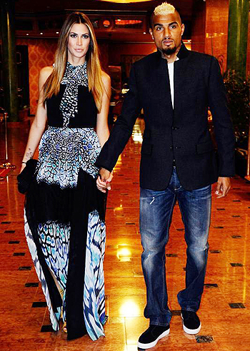 Melissa Satta e Boateng ai San Siro Gentleman Awards