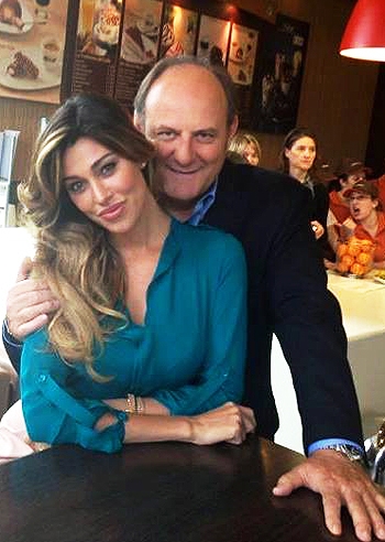Belen Rodriguez con Gerry Scotti Belen Rodriguez con Gerry Scotti
