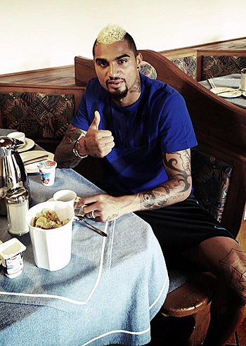Boateng, la colazione del campione Boateng, la colazione del campione