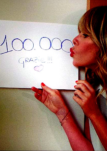 Alessia Marcuzzi, grazie ai 100 mila